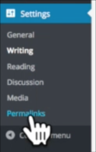 blog permalinks location on dashboard