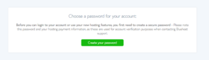 Start a blog Bluehost Password