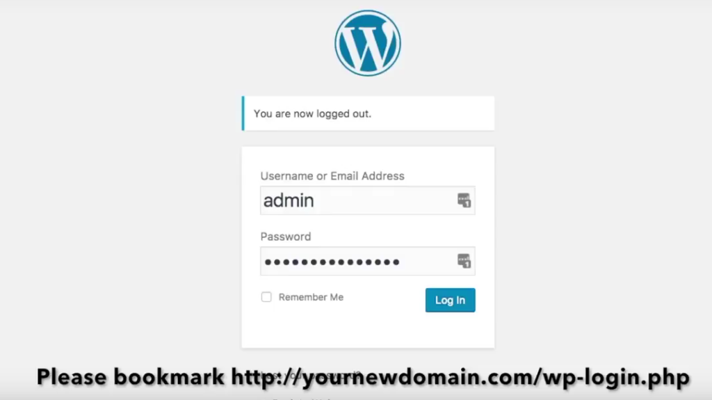 Start a blog Bluehost bookmark wordpress login screen